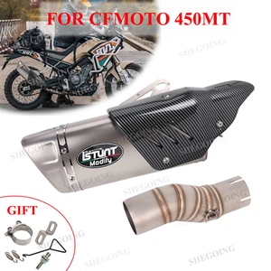 Slip On For CFMOTO 450MT 2024 Motorcycle Exhaust Escape Muffler With DB Killer - Picture 1 of 6