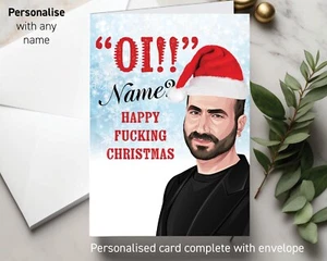 Tarjeta de Navidad personalizada Roy Kent Rude tarjeta de felicitación secreta Santa 274 - Imagen 1 de 6