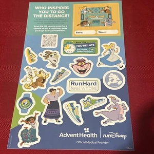 2023 runDisney WINE & DINE HALF MARATHON WEEKEND AdventHealth STICKER SET - Picture 1 of 2