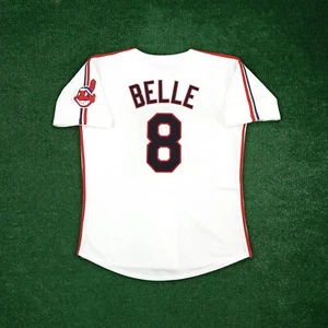 Camiseta deportiva blanca de Albert Belle 1993 de los Cleveland Indians Home para hombre - Imagen 1 de 6