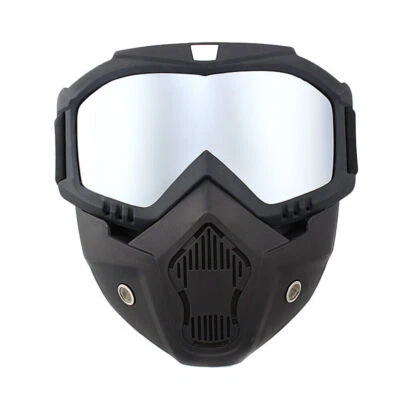Motorcycle Helmet Mask Detachable With Mouth Filter For Half Open Face Goggles - Image 1 of 4
