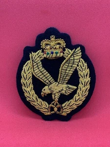 Air Corps Wire Embroidered Bullion Blazer Badge - British Army Military - Picture 1 of 2