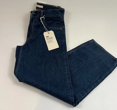 Levi's WellThread Women Baggy Dad Straight Leg Mid Rise Jeans  27x28  Blue  NWT - Image 1 of 4