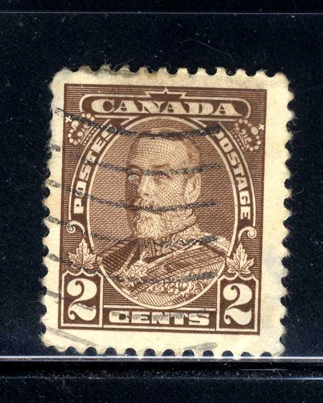 1935 Canada 2c Brown Stamp  Scott #218 A81 Canc/VLH  - Image 1 of 1