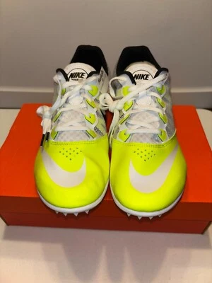 NUEVOS ZAPATOS DE PISTA NIKE ZOOM RIVAL S 7 TALLA 14 VOLT/BLANCO 616313-702 (sin tacos) Foto 1 de 4