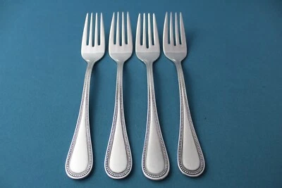 4 Tenedores de Ensalada Toalla CUENTAS ANTIGUAS 18/8 Acero Inoxidable Corea 7 1/8" Foto 1 de 4