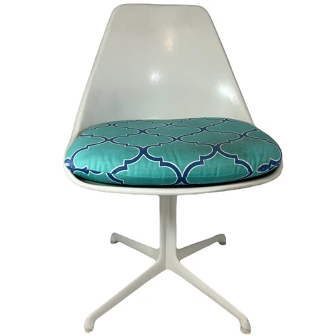 Vintage Burke Tulip Chair Model 115 with Cushion Maurice Burke Dallas Texas MCM Cover