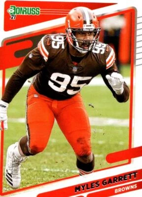 2021 Donruss Press Proof Red Myles Garrett Cleveland Browns #199 - Image 1 of 2
