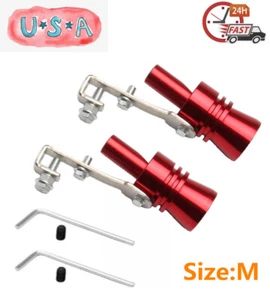Silenciador de escape de sonido turbo de aluminio rojo M silbato fabricante de rugidos de gran tamaño - Imagen 1 de 9