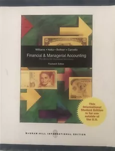 Financial and Managerial Accounting The Basis for Business Decisions 4th Edition - Picture 1 of 2
