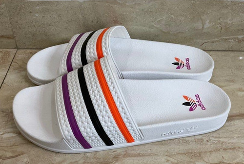 Adidas Originals Adilette sandali ciabatte uomo slides estivi bianchi