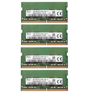 Hynix 16GB 4X4GB DDR4 2133MHz PC4-17000 1RX8 SODIMM Memory Ram HMA451S6AFR8N - Picture 1 of 5