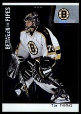2002-03 BE A PLAYER BETWEEN THE PIPES TIM THOMAS ROOKIE BOSTON BRUINS #63