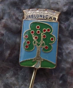 Jablonec nad Nisou Crowned Royal Apple Tree Hill Herald Crest Shield Pin Badge - Picture 1 of 3