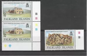 FALKLAND ISLANDS SG 723 & 725 CYLINDER MARGINS M.N.H.1994 - Picture 1 of 2