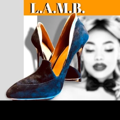 L.A.M.B. Gamuza blanca y negra (funciona aprox. Bombas de dados talla 1/2 pequeña ($345) Foto 1 de 4