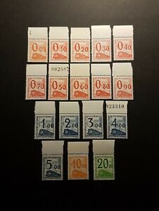 Frankreich Briefmarke Paket Post CP N° 31 A 47 Neu Luxus MNH 1960 Wert