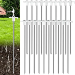 10" Zeltpfähle Camping Schwerlastpfähle Bulk Metall Boden Heringe Camping Spik... - Bild 1 von 8
