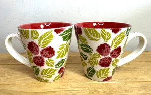 2x Starbucks Coffee Mugs 2007 Mulberry Leaves Ceramic 13 Fl oz Collectible - Picture 1 of 12