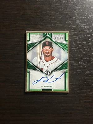 JD MARTINEZ 2019 Topps Transcendent Green AUTO On-Card Autograph /15! Red Sox - Image 1 of 2