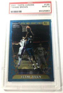 KWAME BROWN 2001-02 TOPPS CHROME NBA DRAFT ROOKIE RC PSA 9 WIZRDS MIKE JORDAN - Picture 1 of 6