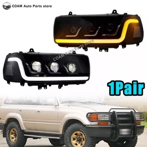 LH&RH DRL HeadLamp Upgrade Full LED Headlamp For Land Cruiser FJ80/LC80 1991-97 - Picture 1 of 23