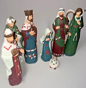 Kirkland Home handbemalt 7 Stück geschnitzte Harz Weihnachtskrippe Set - Bild 1 von 7