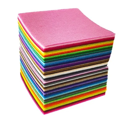 88 PCS 4x4 Inch Assorted Color Mini Felt Fabric Sheets for Patchwork Sewing - Image 1 of 4