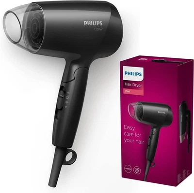 Philips Haartrockner BHC010/10 1200W Reisefön Klappbar Schwarz Compact - Bild 1 von 4