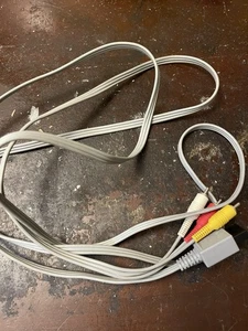 CABLE COMPUESTO VIDEO AV OFICIAL OEM GENUINO NINTENDO WII WII U RVL-009 - Imagen 1 de 2