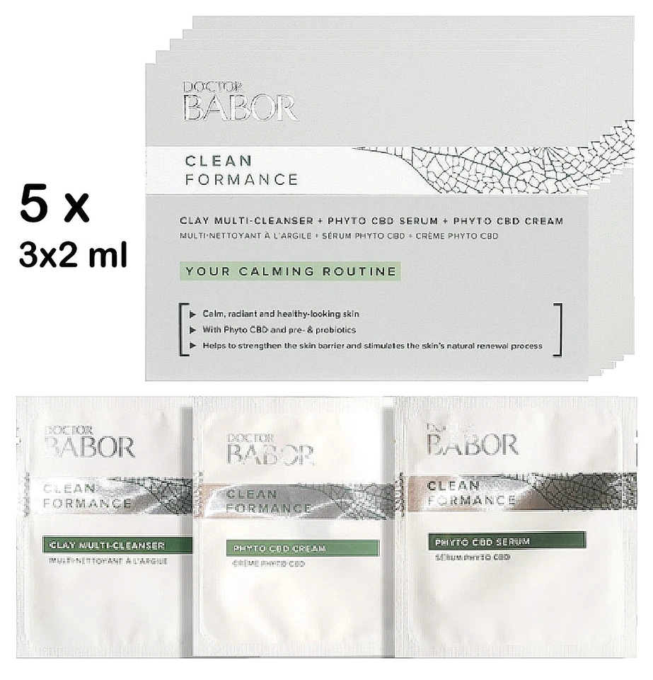 Doctor BABOR Your Calming Routine Neu & Ovp 5 x 6 ml Clean Formance Cream Serum - Bild 1 von 1