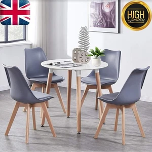 Set of 1/2/4× Dining Chairs Designer Chairs Wooden Home Office Kitchen - Picture 1 of 18