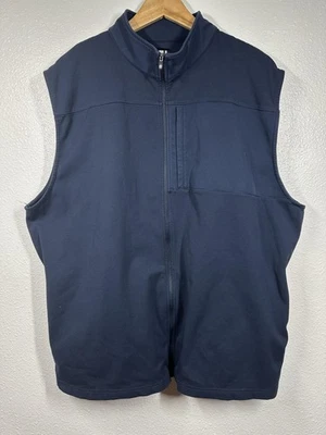 Chaleco FootJoy Para Hombres 2XL Azul Marino Cremallera Completa Golf Rendimiento Sin Mangas Logo FJ Foto 1 de 4