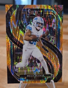 2024 Select Brian Branch #129 Orange Shock SP /399 Detriot Lions 🔥🔥🐸🐸 - Picture 1 of 4