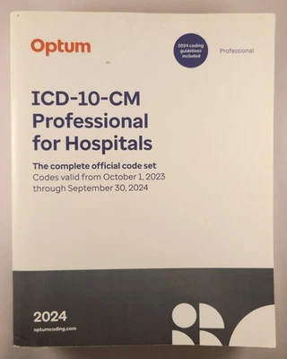 2024 ICD-10-CM Professional for Hospitals paperback VG - Image 1 of 4