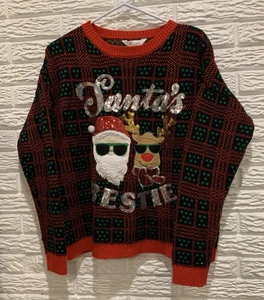 No Boundaries "Ugly Christmas Sweater" Santa's Bestie Gr. JR. XL 15-17 *Punkte - Bild 1 von 15