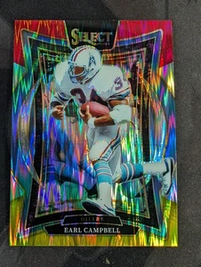 2024 Select Earl Campbell Concourse Red Yellow Shock Prizm Oilers Titans - Picture 1 of 2