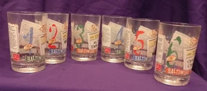 McDonald's Baltimore Orioles 1998 Greatest Moment Glasses Set of 6 Complete - Picture 1 of 6