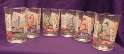 Juego completo de 6 vasos McDonald's Baltimore Orioles 1998 Greatest Moment Foto 1 de 4