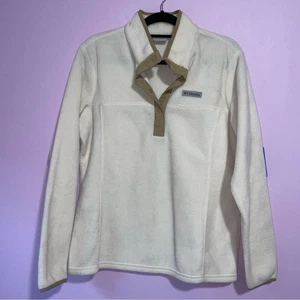NEW Columbia Benton Springs Half Snap Pullover Women L Fleece Sweater Gorpcore - Picture 1 of 8