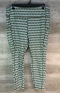 Torrid 3X Damen Trainingshose Rautengrün Muster Liege Leggings Taschen - Bild 1 von 12