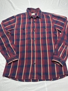 Back Number Herren Flanellhemd rot kariert Knopfleiste Large - Bild 1 von 7