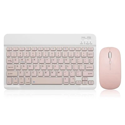 10 Inch Bluetooth Keyboard Rechargeable Ultra-Slim  Mouse Keyboard Set for4623 - Image 1 of 4