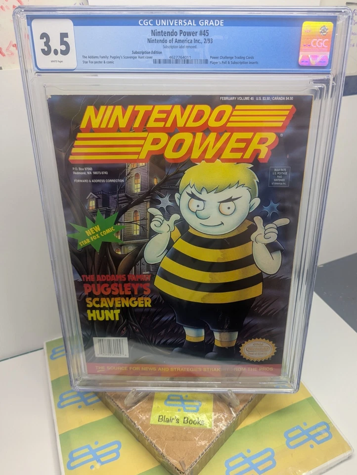 NINTENDO POWER #45 CGC-Grade 3.5 [Feb 1993] Complete w/ Trading Cards & Inserts - Image 1 of 4