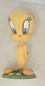 Rare Vintage 90s Tweety Bird 5" Flocked Bobble Head Figurine Looney Tunes - Picture 1 of 6