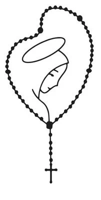 ORACAL ROSARY STAINT MARY VINYL DECAL STICKER FATIMA VIRGEN RELIGIOUS CHOOSE SIZE/COLOR