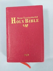 Holy Bible Miniature Pocket Bible New Testament KJV Red Cover Red Letter Edition - Picture 1 of 2