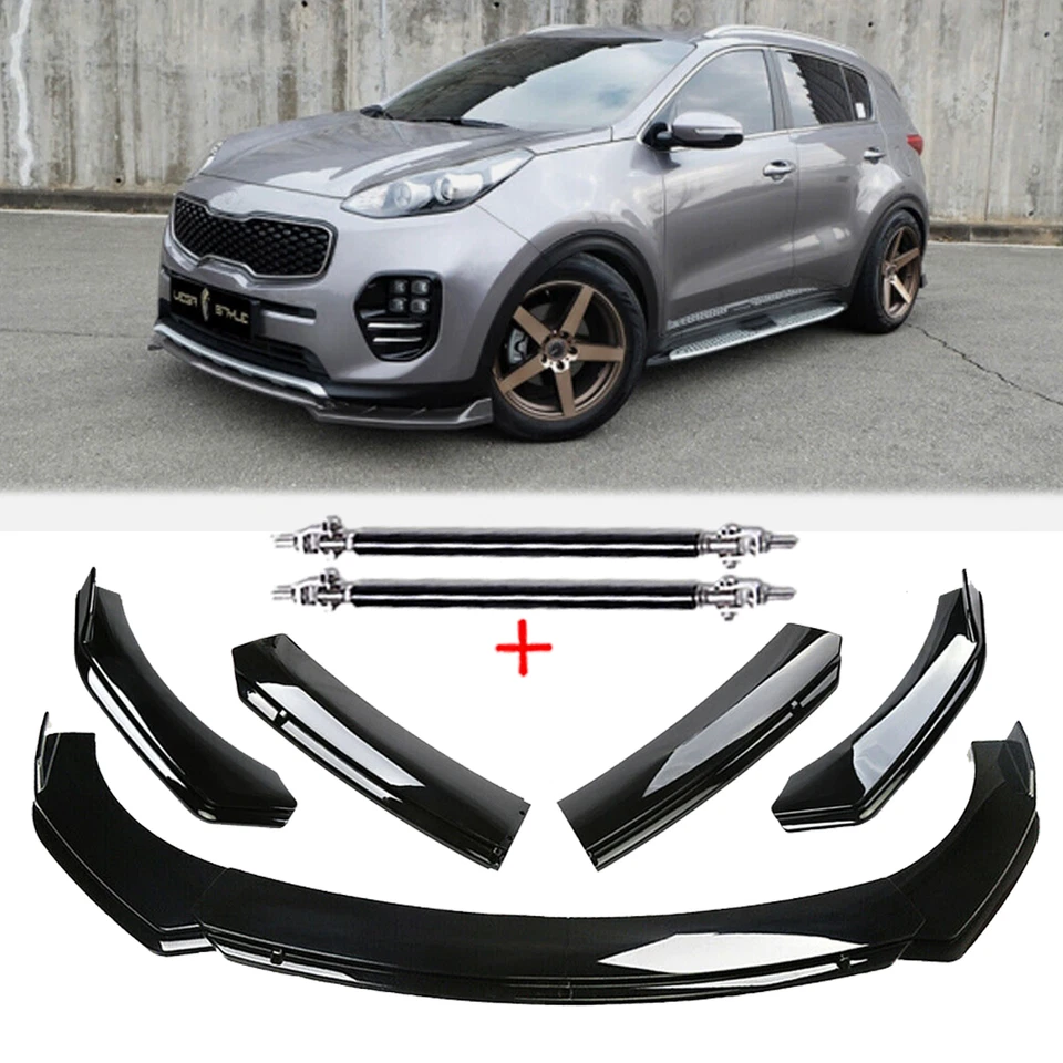 Front Bumper Lip Body Kit Spoiler Splitter Glossy Black For Chevrolet Impala Foto 1 de 4