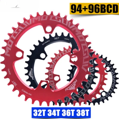 MTB Bike Round Chainring 94BCD and 96BCD 32T/34T/36T/38T for Bike Crank Set - Image 1 of 4