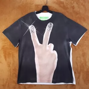 JW ANDERSON X MICHAEL CLARK Mens Shirt Large Black Pullover Crew Peace Tee - Picture 1 of 8